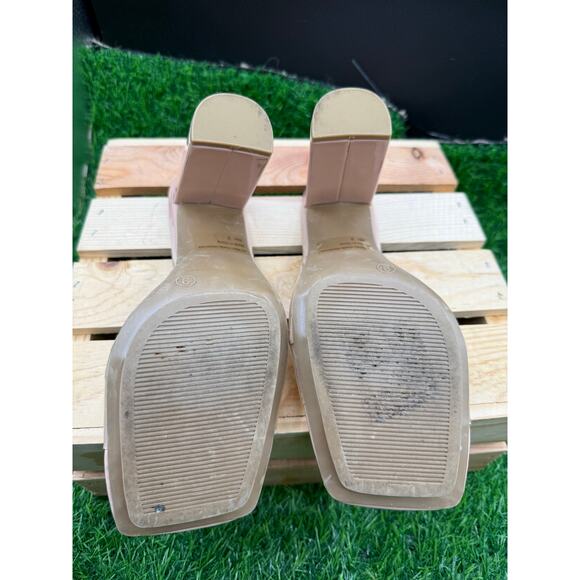 Wild Diva Lounge - Open Toe Heels-Light Pink-Size 9W - Picture 8 of 10